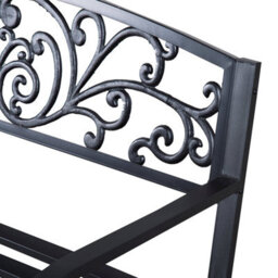 Wyld Haus Saradi Taro Black Powder-Coated Steel 2-Seater Garden Bench - 127 X 60 X 87 Cm - thumbnail 7