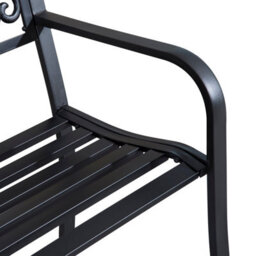 Wyld Haus Saradi Taro Black Powder-Coated Steel 2-Seater Garden Bench - 127 X 60 X 87 Cm - thumbnail 9