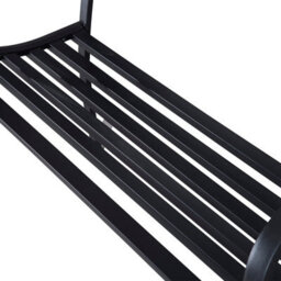 Wyld Haus Saradi Taro Black Powder-Coated Steel 2-Seater Garden Bench - 127 X 60 X 87 Cm - thumbnail 8