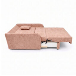 Armchair Sofa Bed With Guest Sleep Function And Bedding Box Easy 1 Pink Bonnell Sprung, Compact Design For Living Room - thumbnail 3