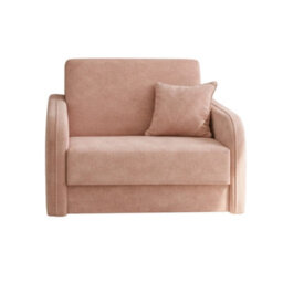 Armchair Sofa Bed With Guest Sleep Function And Bedding Box Easy 1 Pink Bonnell Sprung, Compact Design For Living Room - thumbnail 2