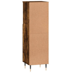 Berkfield Bathroom Cabinet Smoked Oak 30X30X100 Cm Engineered Wood - thumbnail 8