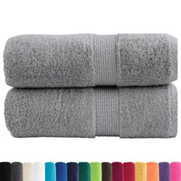 Berkfield Durable Premium Wash Towels Solund 2Pcs Grey 30X30Cm 600Gsm