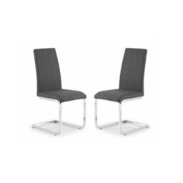 Julian Bowen Set Of 2 Roma Cantilever Dining Chairs Slate Grey - thumbnail 3
