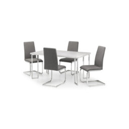 Julian Bowen Set Of 2 Roma Cantilever Dining Chairs Slate Grey - thumbnail 6