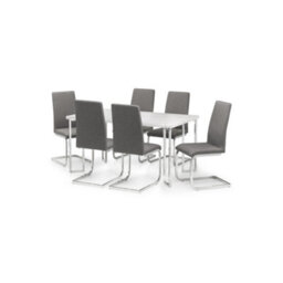 Julian Bowen Set Of 2 Roma Cantilever Dining Chairs Slate Grey - thumbnail 7