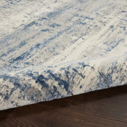 Ivory Blue Luxurious Abstract Modern Machine Made Easy To Clean Rug For Living Room Bedroom And Dining Room-239Cm (Circle) - thumbnail 5