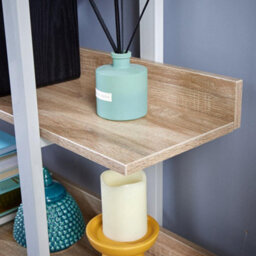 Home Source Urban Wide 3 Tier Bookcase Shelving Storage Unit White And Oak Effect - thumbnail 6