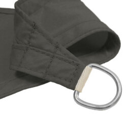 Kookaburra 2M Triangle Waterproof Charcoal Garden Patio Sun Shade Sail Canopy 98% Uv Block With Free Fixing Kit - thumbnail 6