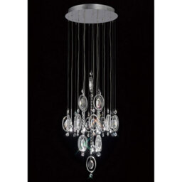 Luminosa Lighting Luminosa Solana Pendant 9 Light G4 Polished Chrome/crystal, Not Led/cfl Compatible - thumbnail 2