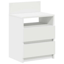 Berkfield Bedside Cabinets 2 Pcs With 2 Drawers White 40X33X60 Cm - thumbnail 6