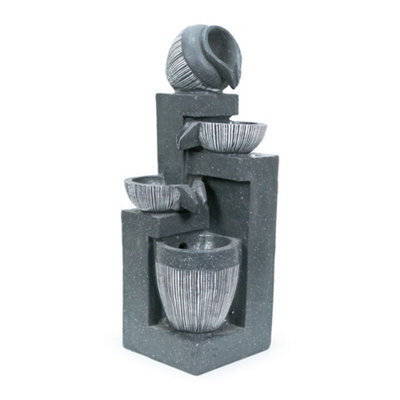 Valuelights Solar Powered Stacking Pots Water Feature Outdoor Fountain - image 1