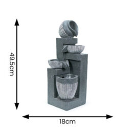 Valuelights Solar Powered Stacking Pots Water Feature Outdoor Fountain - thumbnail 6