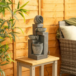 Valuelights Solar Powered Stacking Pots Water Feature Outdoor Fountain - thumbnail 3