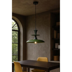 Luminosa Lighting Luminosa Celesta Dome Pendant Ceiling Light Green, Black 1X E27 - thumbnail 2