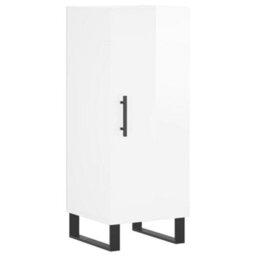Berkfield Sideboard High Gloss White 34.5X34X90 Cm Engineered Wood - thumbnail 2