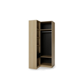 Arte Kanu White And Oak Copenhagen Corner Wardrobe 102Cm - thumbnail 2