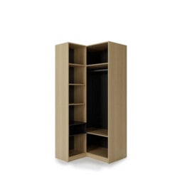 Arte Kanu White And Oak Copenhagen Corner Wardrobe 102Cm - thumbnail 3