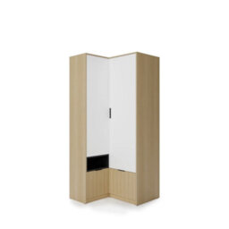 Arte Kanu White And Oak Copenhagen Corner Wardrobe 102Cm - thumbnail 1