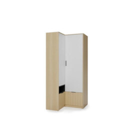 Arte Kanu White And Oak Copenhagen Corner Wardrobe 102Cm - thumbnail 4