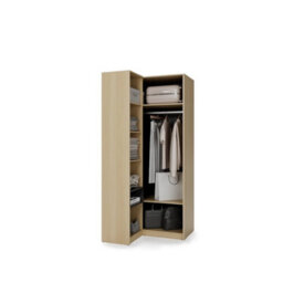 Arte Kanu White And Oak Copenhagen Corner Wardrobe 102Cm - thumbnail 5