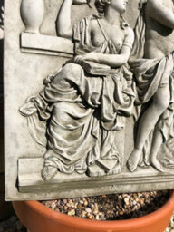 Burgess Large Roman Ladies Hanging Stone Plaque Outdoor Garden Ornament Greek Sculpture - thumbnail 3