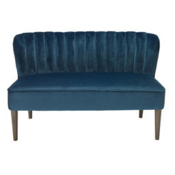 LPD Bella 2 Seater Sofa - Crushed Velvet - L68 X W130 X H79.5 Cm - Midnight Blue - thumbnail 2
