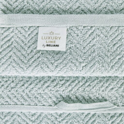 Beliani Set Of 9 Towels Mitiaro Terry Cotton Mint Green - thumbnail 5