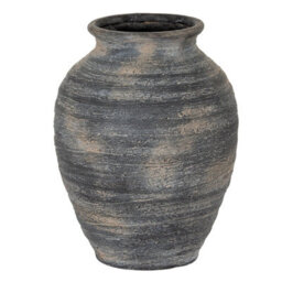Wyld Haus Bramble Large Dark Ages Layered Olpe Ceramic Vase, Matte Black 420mm - thumbnail 2