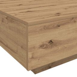 Berkfield Coffee Table With Led Lights Artisan Oak 100X100X31 Cm - thumbnail 9