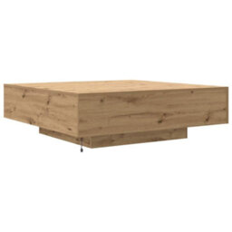 Berkfield Coffee Table With Led Lights Artisan Oak 100X100X31 Cm - thumbnail 8