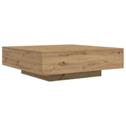 Berkfield Coffee Table With Led Lights Artisan Oak 100X100X31 Cm - thumbnail 5