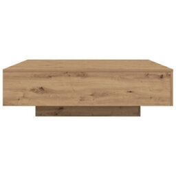 Berkfield Coffee Table With Led Lights Artisan Oak 100X100X31 Cm - thumbnail 6