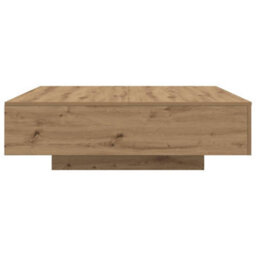 Berkfield Coffee Table With Led Lights Artisan Oak 100X100X31 Cm - thumbnail 7