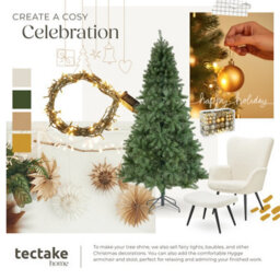 Tectake Christmas Tree Prancer - Artificial In Green, Injection Moulded Needles - 210 Cm - Green - thumbnail 8