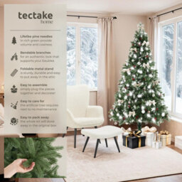Tectake Christmas Tree Prancer - Artificial In Green, Injection Moulded Needles - 210 Cm - Green - thumbnail 2