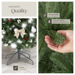 Tectake Christmas Tree Prancer - Artificial In Green, Injection Moulded Needles - 210 Cm - Green - thumbnail 5