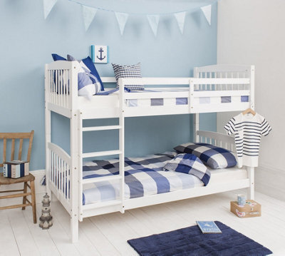 Nöa & Nani Noa & Nani Kids Solid Wood Bunk Bed With 2 Single Beds In White Brighton - image 1