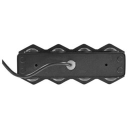 Beliani Aurora Outdoor Wall Led Light Set Of 2 Black Aluminium Glass Hexagonal 21Cm - thumbnail 5