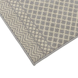 Jvl Everley Machine Washable Latex Backed Runner Doormat, 80X120Cm, Grey - thumbnail 2