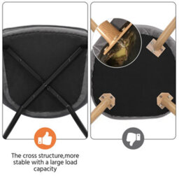 Yaheetech 2Pcs Dark Grey Pu Leather Tufted Dining Chairs With Armrest - thumbnail 9
