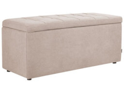 Wyld And Coco Beige Storage Ottoman 100 X 42 X 40 Cm - Rectangular Footstool With Hidden Compartment - thumbnail 3