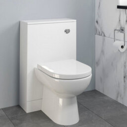 Affine 600mm Bathroom Vanity Unit Basin Concealed Cistern Toilet Wc Gloss White Modern - thumbnail 6