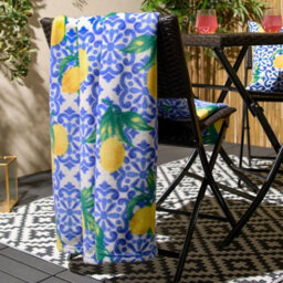 OHS Lemon Throw Polar Fleece Picnic Travel Warm Sofa Chair Blanket Soft Bedspread - thumbnail 2