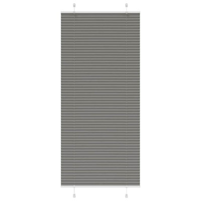 Berkfield Pleated Blind Anthracite 85X200 Cm Fabric Width 84.4 Cm Polyester - image 1