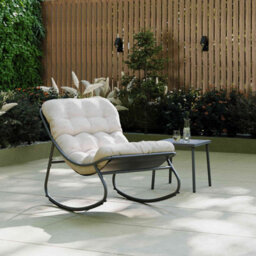 Charles Bentley Porto Rocking Chair Padded Cushion - thumbnail 1