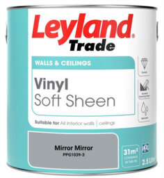Leyland Trade Vinyl Soft Sheen Walls & Ceilings Emulsion Paint Mirror Mirror (Ppg1039-3) - 2.5L - thumbnail 2