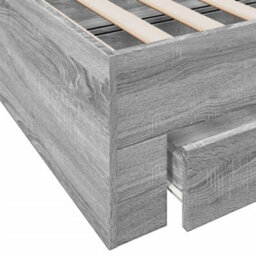 Berkfield Bed Frame With Drawers Without Mattress Grey Sonoma 140X200 Cm - thumbnail 8
