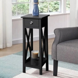 Side Cabinet Bedside Table Stand Shelf Nightstand Hallway Storage - thumbnail 2