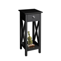 Side Cabinet Bedside Table Stand Shelf Nightstand Hallway Storage - thumbnail 4